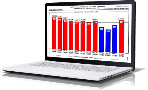 Yearly Account Planner on laptop